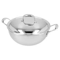 Demeyere Servierpfanne mit doppelwandigem Deckel 28 cm, 18/10 Edelstahl