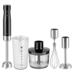 ZWILLING Stabmixer, Zerkleinerer, Kartoffelstampfer & Schneebesen Set, 4-tlg., Schwarz/Silber