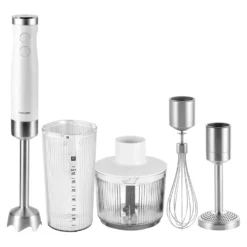 ZWILLING Stabmixer & Zubehör Set, 4-tlg., Silber-Weiß, Edelstahl/Kunststoff