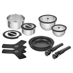 ZWILLING Starter-Set mit Pfannen, T&ouml;pfen, Deckeln, Griffen und Zubeh&ouml;r, 14-tlg