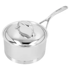 Demeyere Stieltopf mit Deckel 18 cm, 18/10 Edelstahl, Silber