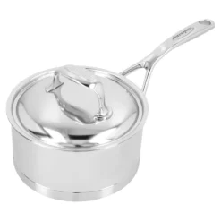 Demeyere Stieltopf mit Deckel 16 cm, 18/10 Edelstahl, Silber