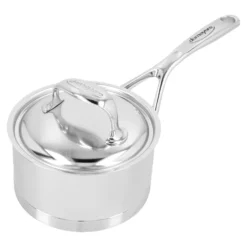 Demeyere Stieltopf mit Deckel 14 cm, 18/10 Edelstahl, Silber