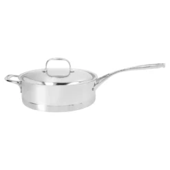Demeyere Stieltopf mit Deckel, niedrig 24 cm, 18/10 Edelstahl