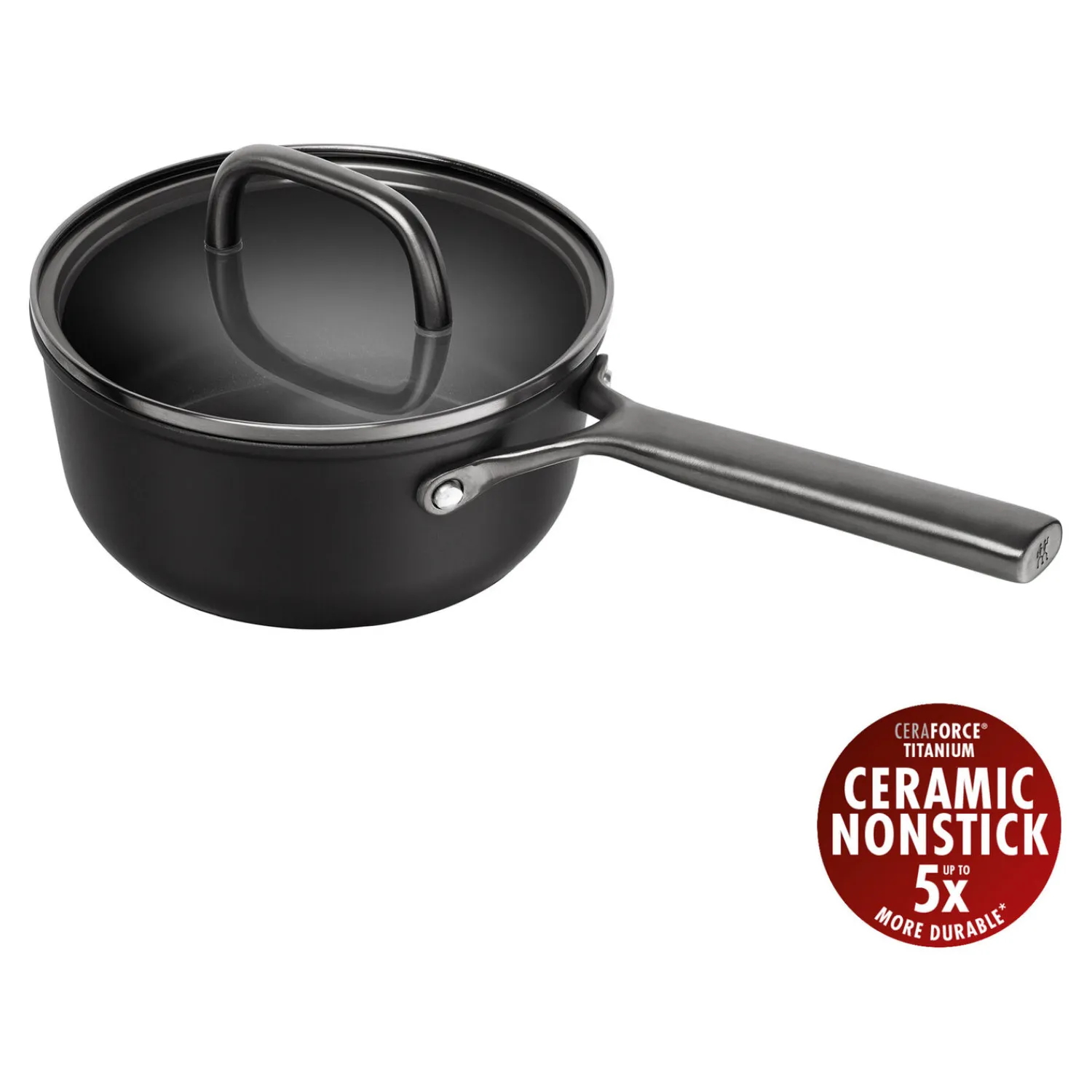 ZWILLING Stieltopf mit Glasdeckel 18 cm, Aluminium,