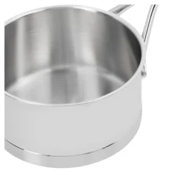 Demeyere Stieltopf ohne Deckel 14 cm, 18/10 Edelstahl, Silber
