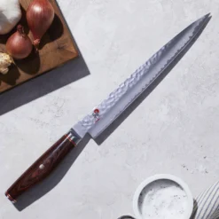 MIYABI Sujihiki 24 cm, Pakka Holz