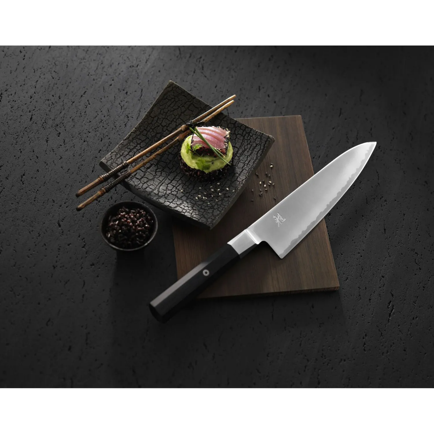 MIYABI Sujihiki 24 cm, Pakka Holz