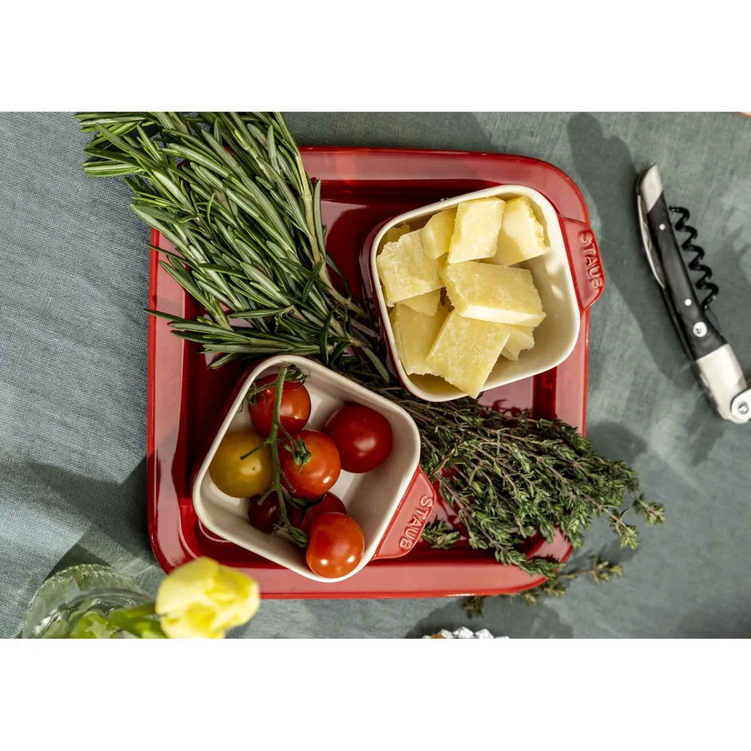 Staub Tapas Set, 5-teilig, kirschrot 5-tlg, , Keramik