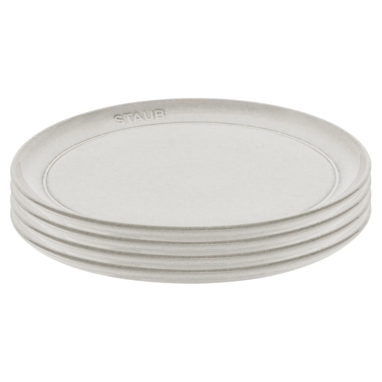 Staub Tellerset, 4-tlg. / 22 cm, Weisser Trüffel, Keramik