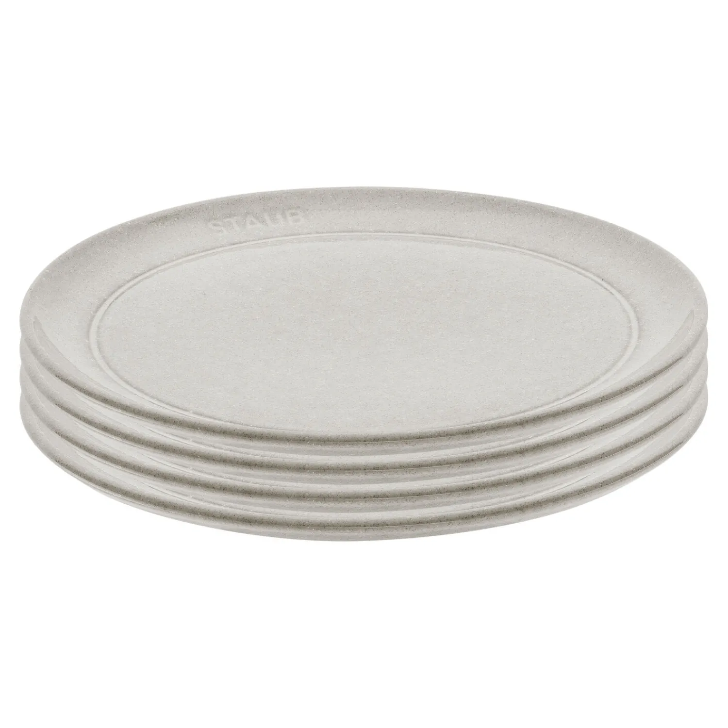 Staub Tellerset, 4-tlg. / 20 cm, Weisser Trüffel, Keramik