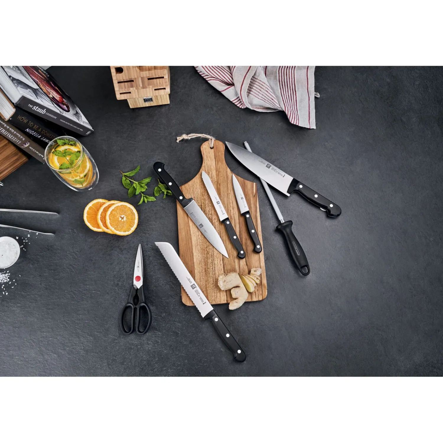 ZWILLING 8-tlg, Messerblock, Bambus, 8-tlg.