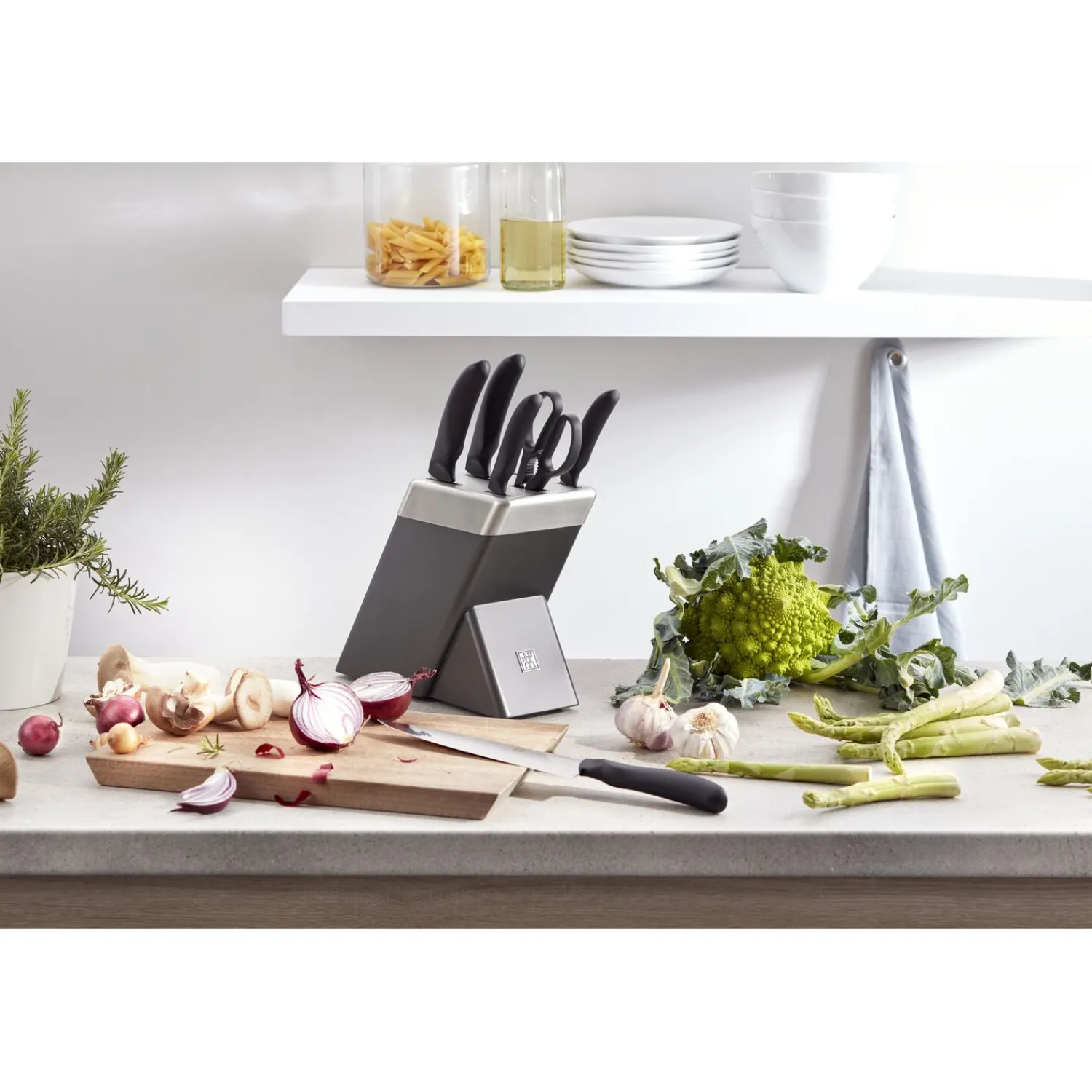 ZWILLING 7-tlg, Messerblockset, Anthrazit