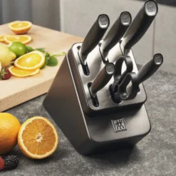 ZWILLING 7-tlg, Messerblockset, Silber, Anthrazit