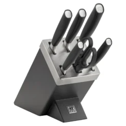 ZWILLING 7-tlg, Messerblockset, Silber, Anthrazit