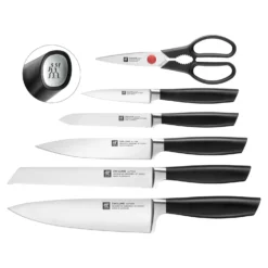 ZWILLING 7-tlg, Messerblockset, Silber, Anthrazit
