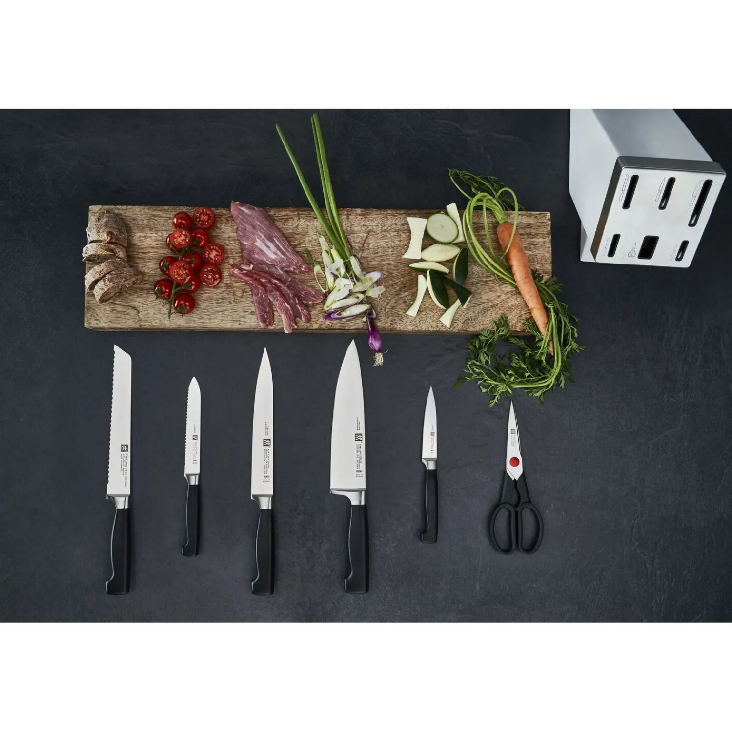 ZWILLING 7-tlg, Selbstschärfender Messerblock,