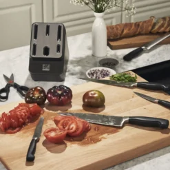 ZWILLING 7-tlg, Selbstschärfender Messerblock, Anthrazit