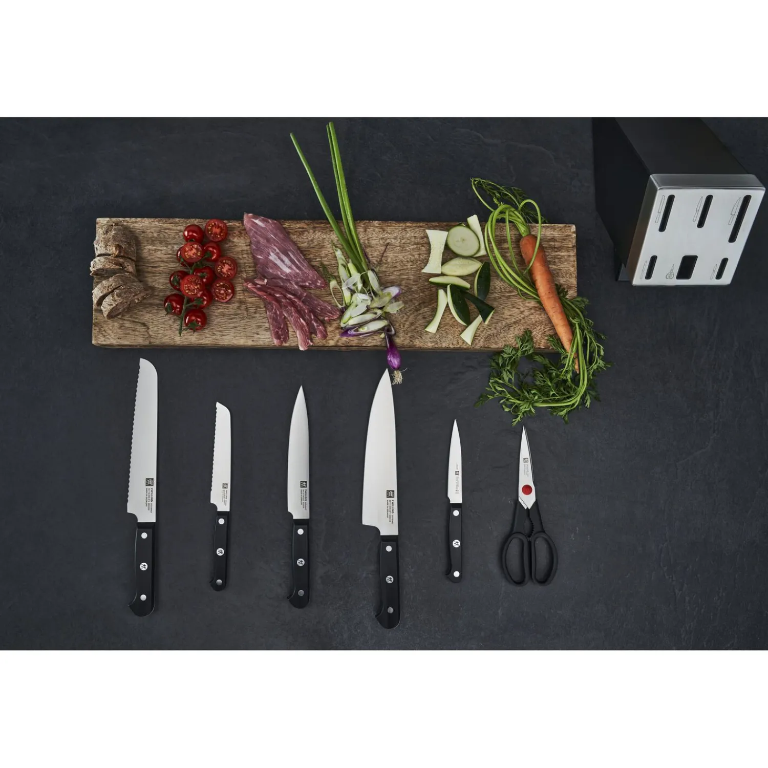 ZWILLING 7-tlg, Selbstschärfender Messerblock,