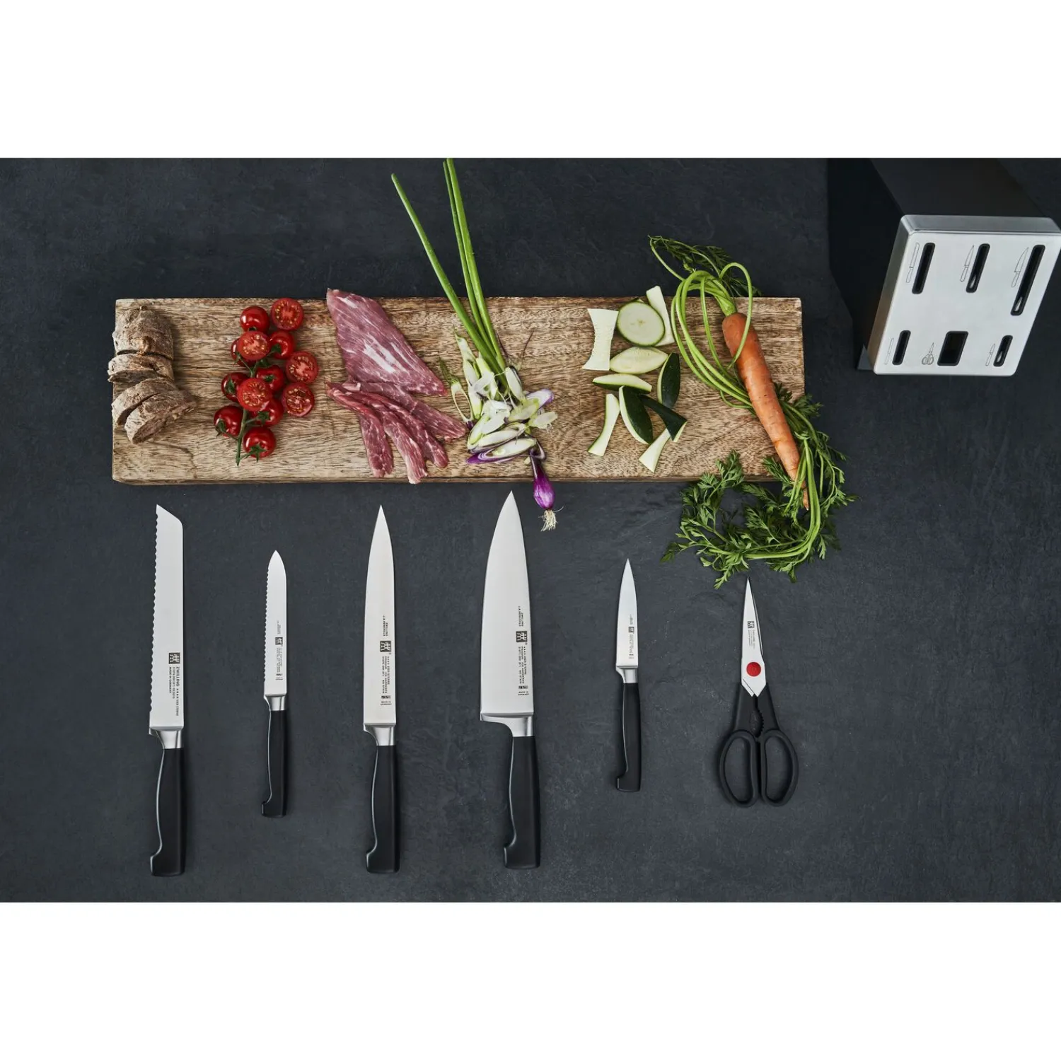 ZWILLING 7-tlg, Selbstschärfender Messerblock,