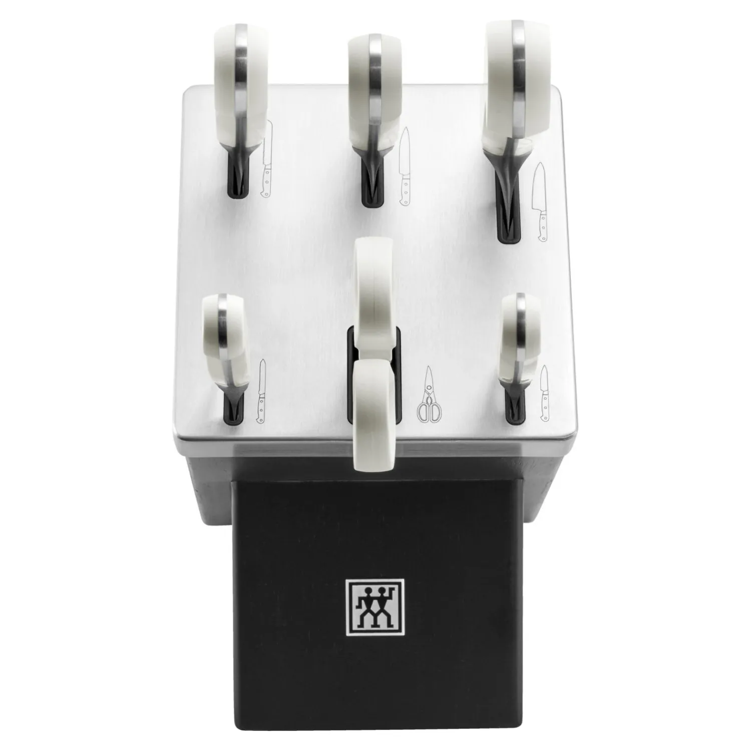 ZWILLING 7-tlg, Selbstschärfender Messerblock, Schwarz