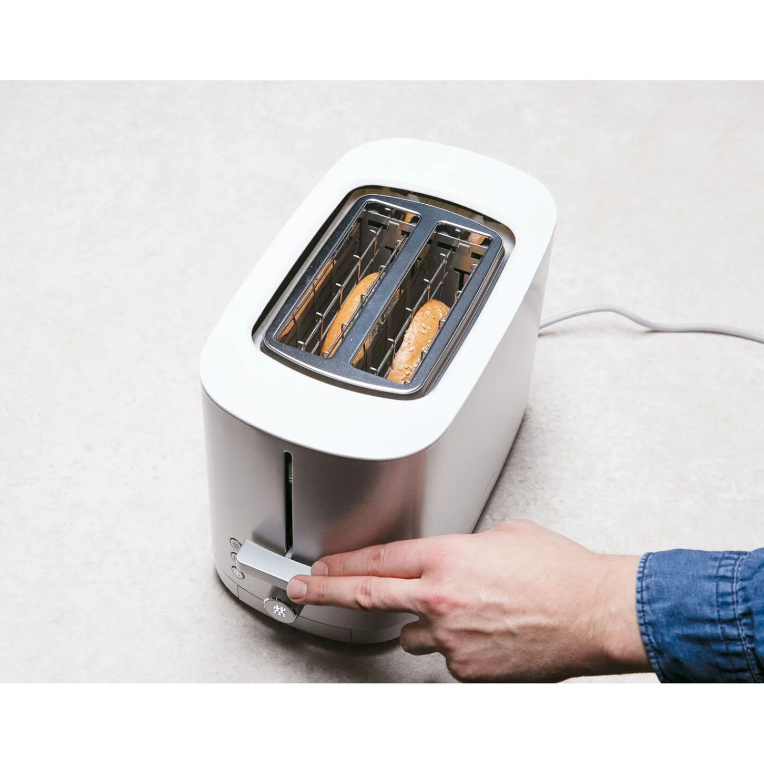 ZWILLING Toaster mit Brötchenaufsatz, 2 Schlitze kurz,
