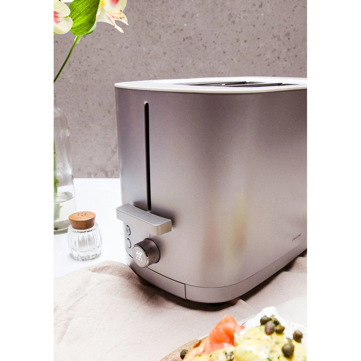 ZWILLING Toaster mit Brötchenaufsatz, 2 Schlitze kurz,