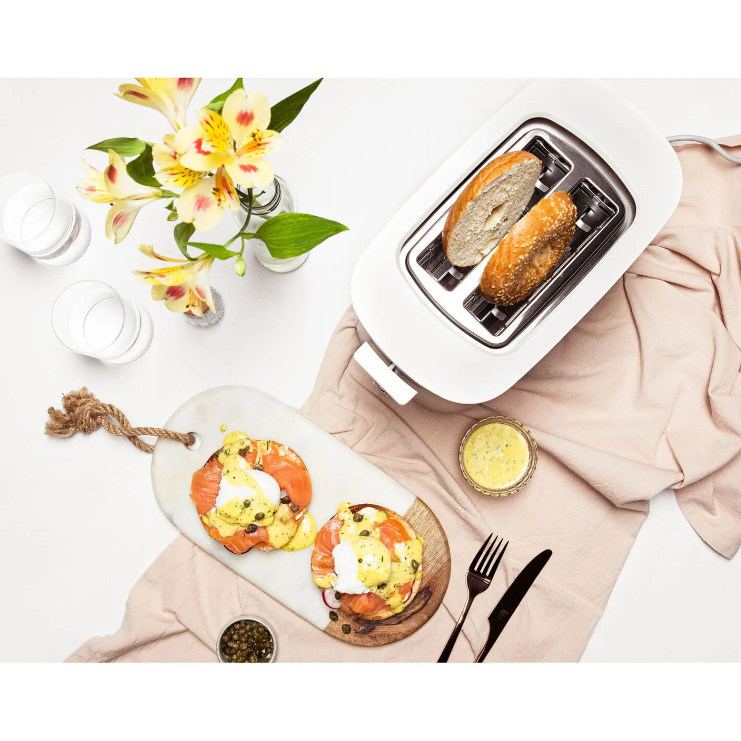 ZWILLING Toaster mit Brötchenaufsatz, 2 Schlitze kurz,