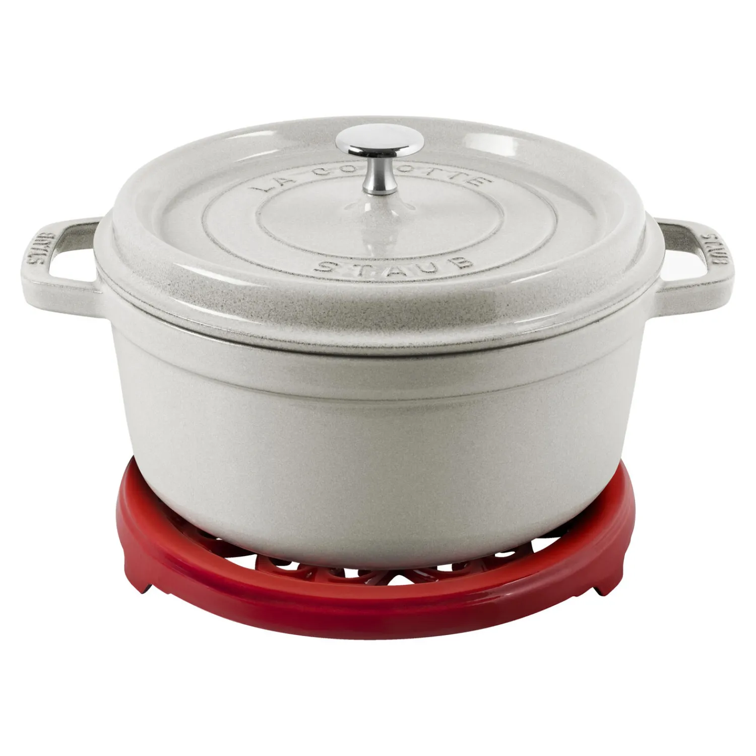 Staub Untersetzer 23 cm, rund, Gusseisen