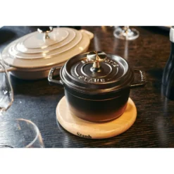 Staub Untersetzer magnetisch 16 cm, rund, Buche