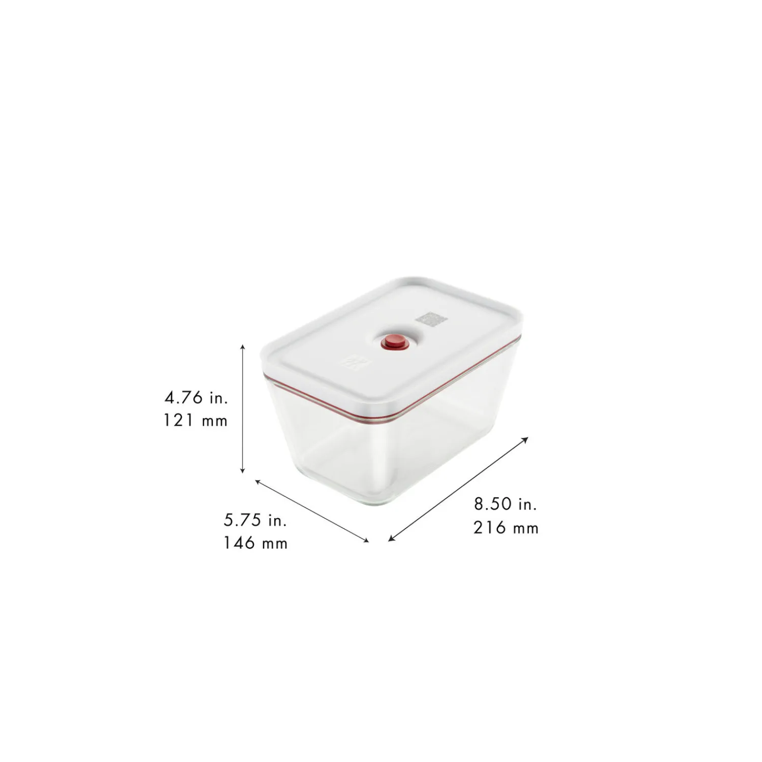 ZWILLING Vakuumbox L, Glas, Rot