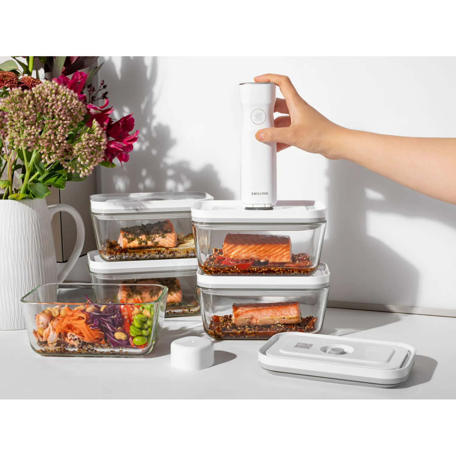 ZWILLING Vakuumbox M, Glas, Grau