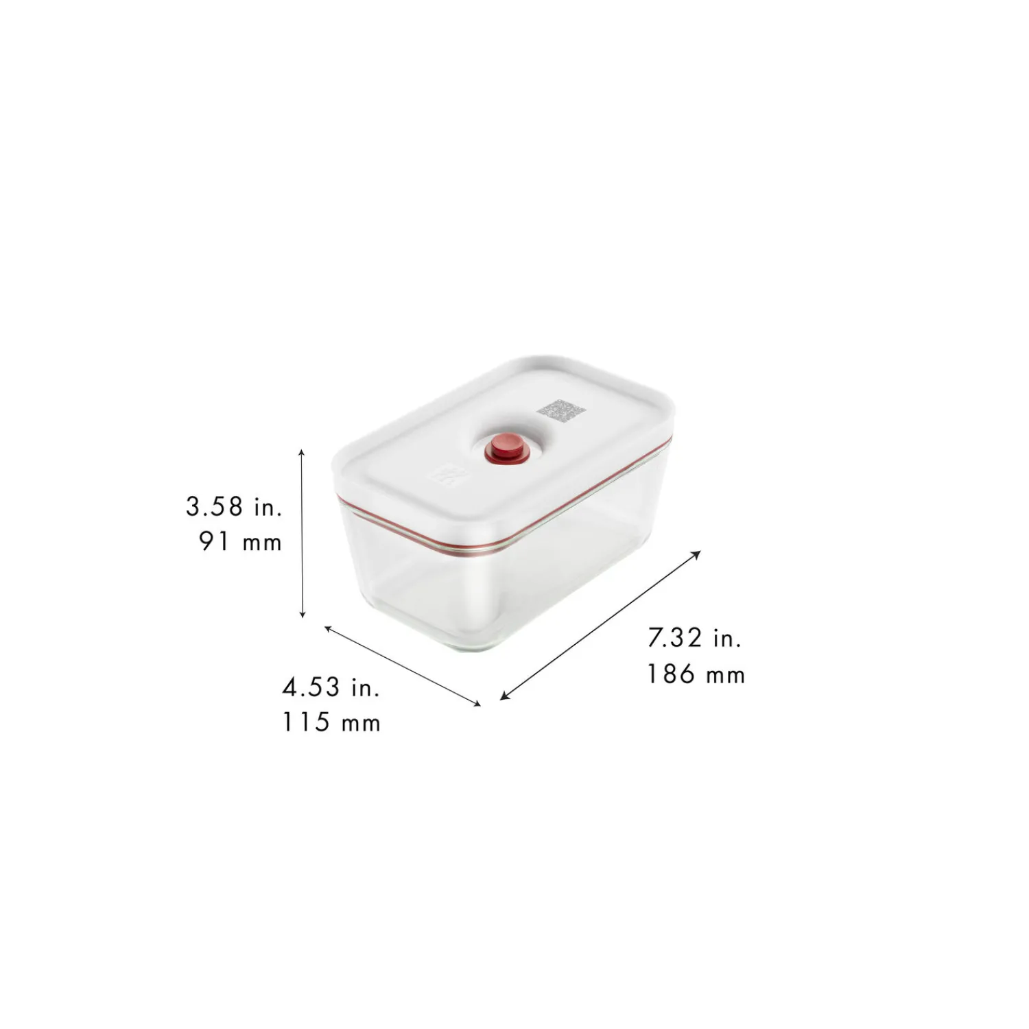ZWILLING Vakuumbox M, Glas, Rot