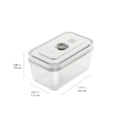 ZWILLING Vakuumbox & Pumpe Set, 6-tlg. / M, Grau/Weiß, Glas