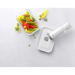 ZWILLING Vakuumbox & Pumpe Set, 6-tlg. / M, Grau/Weiß, Glas