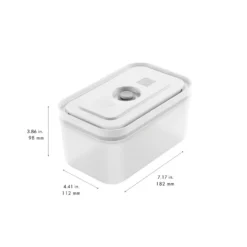 ZWILLING Vakuumbox & Pumpe Set, 6-tlg. / M, Grau/Weiß, Kunststoff