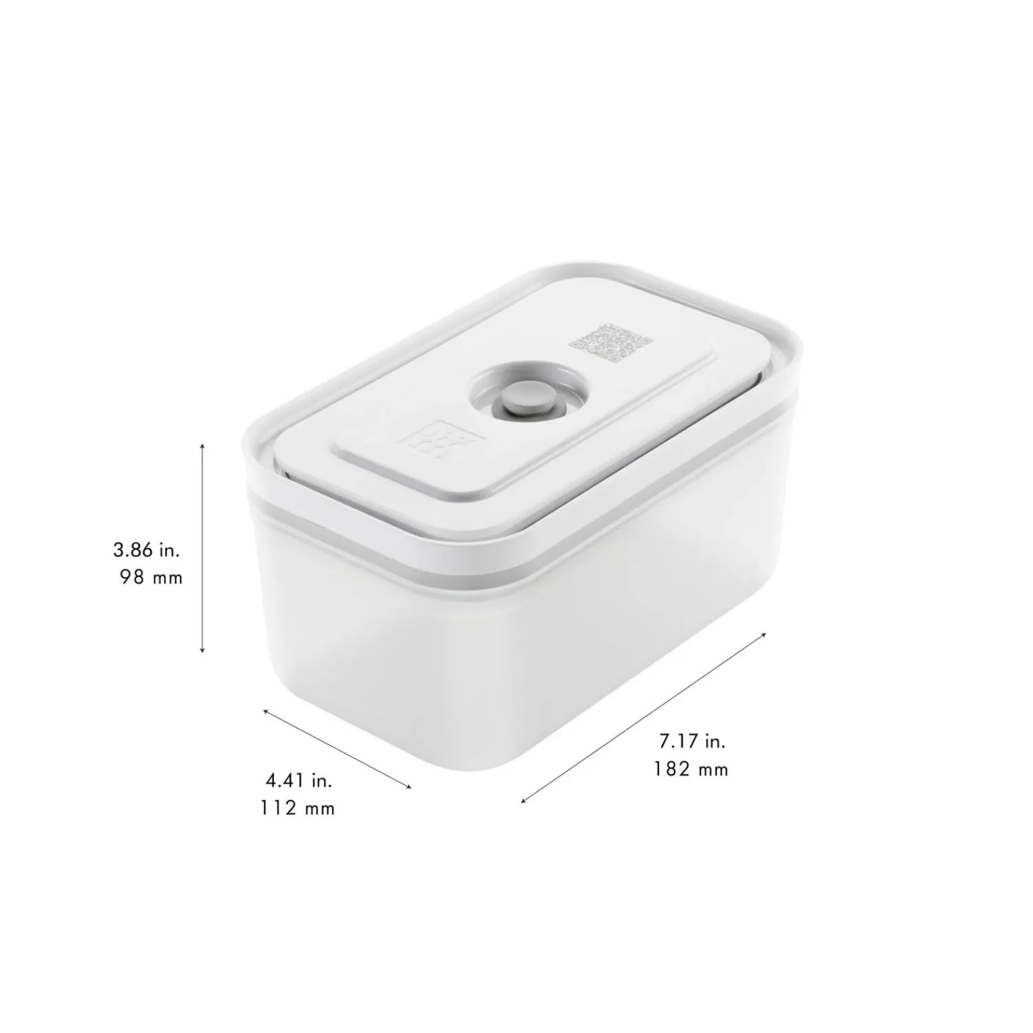 ZWILLING Vakuumbox & Pumpe Set, 6-tlg. / M, Grau/Weiß, Kunststoff