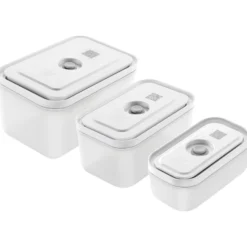 ZWILLING Vakuum Boxset, S/M/L / 3-tlg, Kunststoff, Semitransparent-Grau