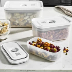 ZWILLING Vakuum Boxset, S/M/L / 3-tlg, Kunststoff, Semitransparent-Grau