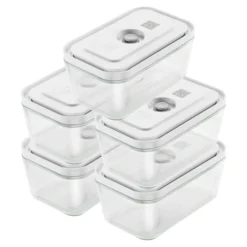 ZWILLING Vakuumboxset, 5-tlg. / M, Grau, Glas
