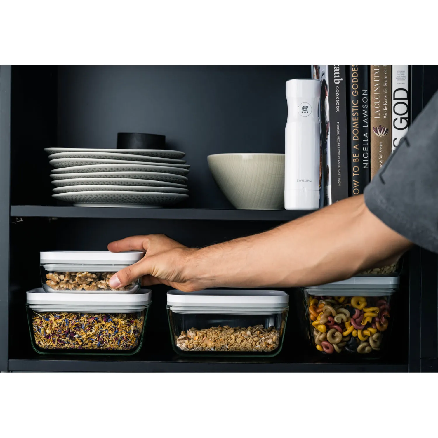 ZWILLING Vakuumbox S, Glas, Grau