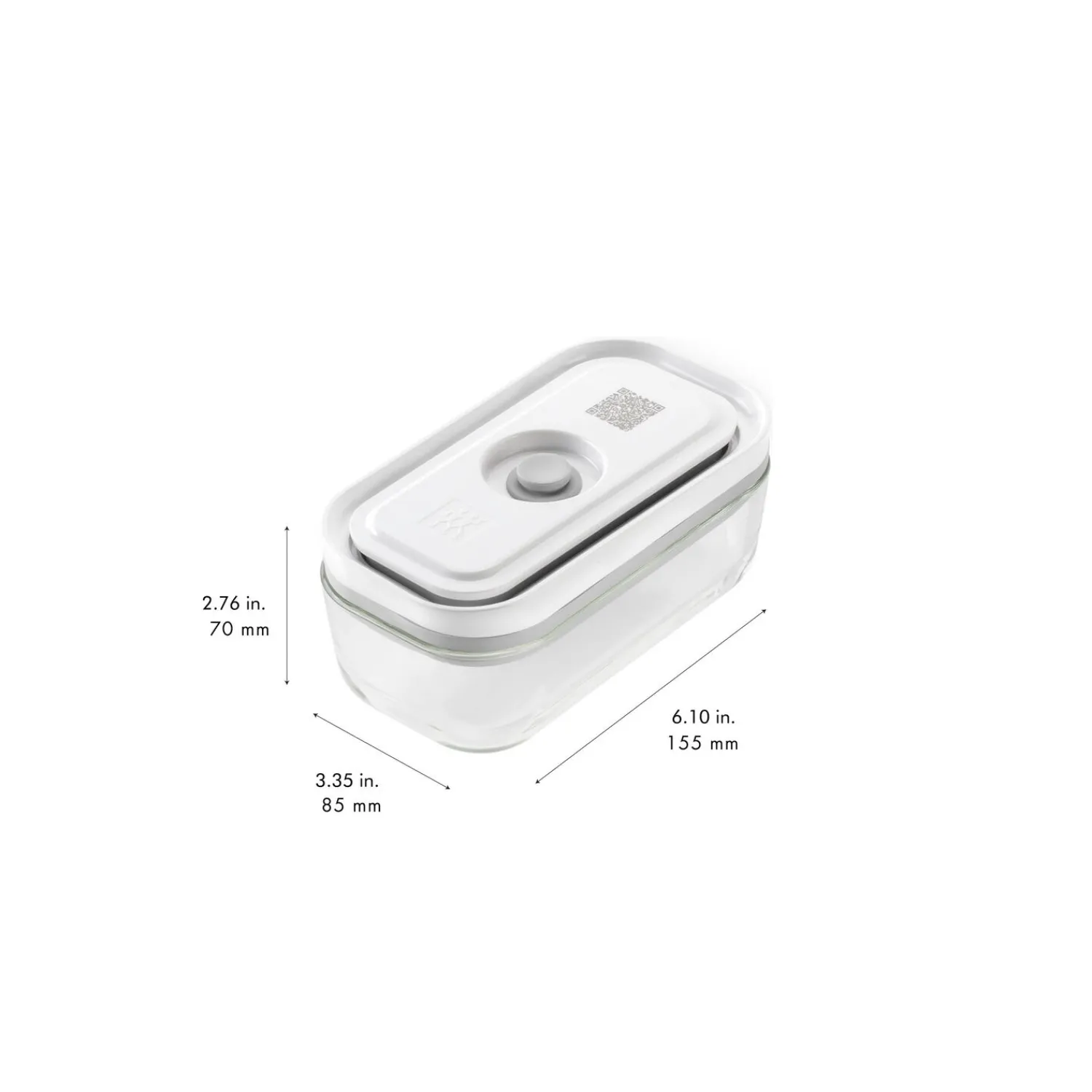ZWILLING Vakuumbox S, Glas, Grau