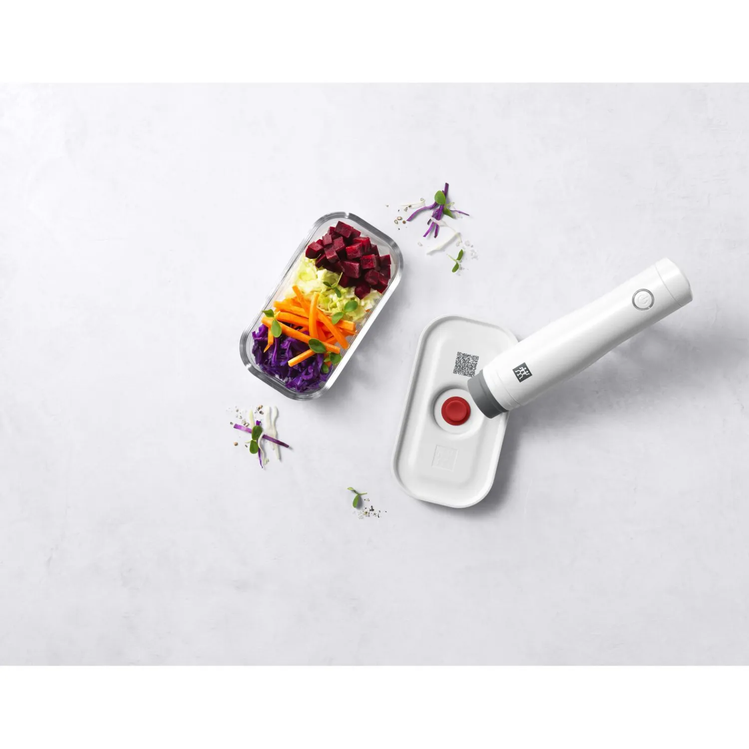 ZWILLING Vakuumbox S, Glas, Rot