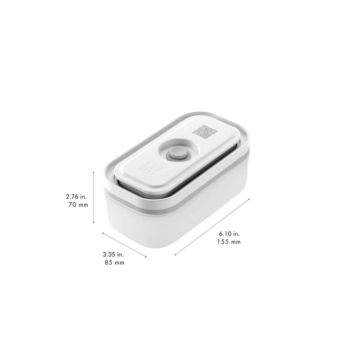ZWILLING Vakuumbox S, Kunststoff, Semitransparent-Grau