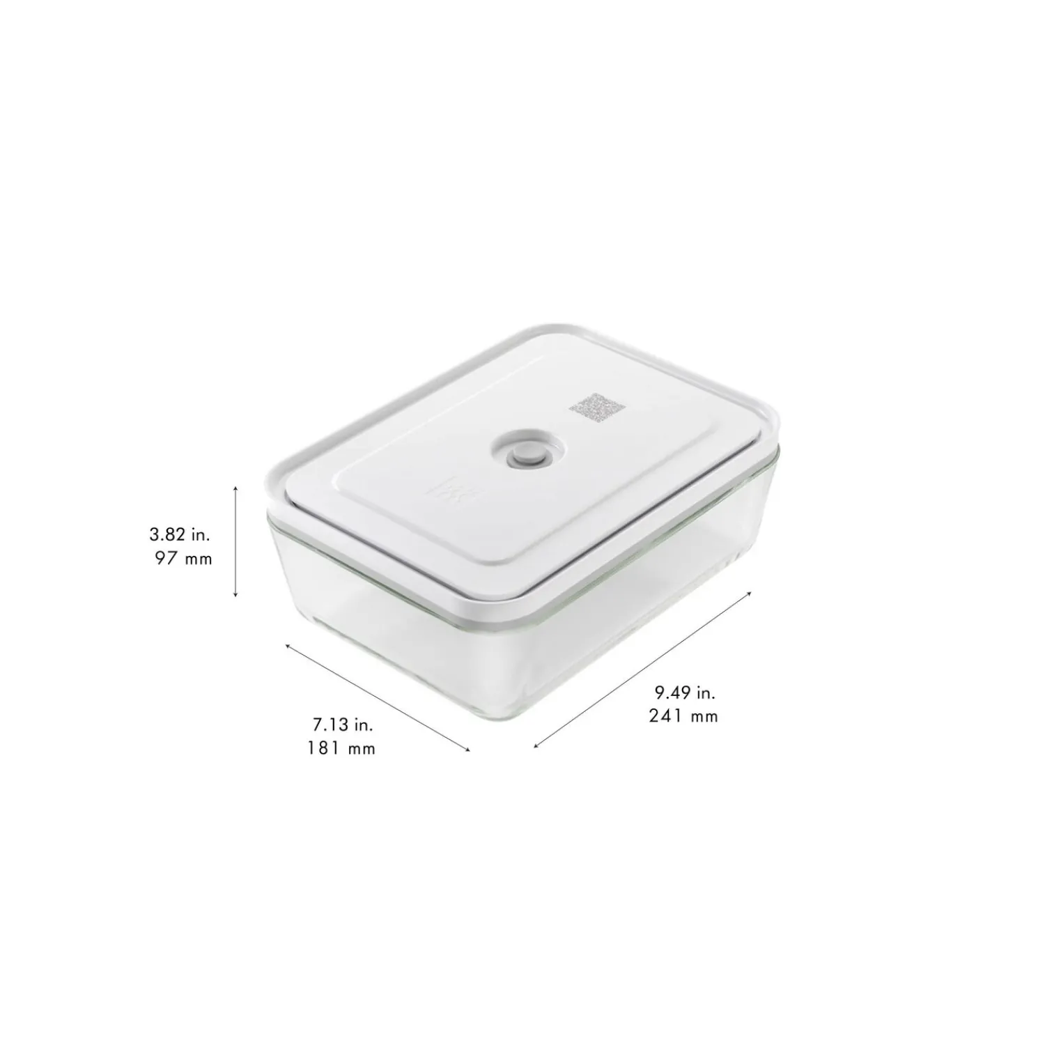 ZWILLING Vakuum Kühlschrankbox, Glas, Grau