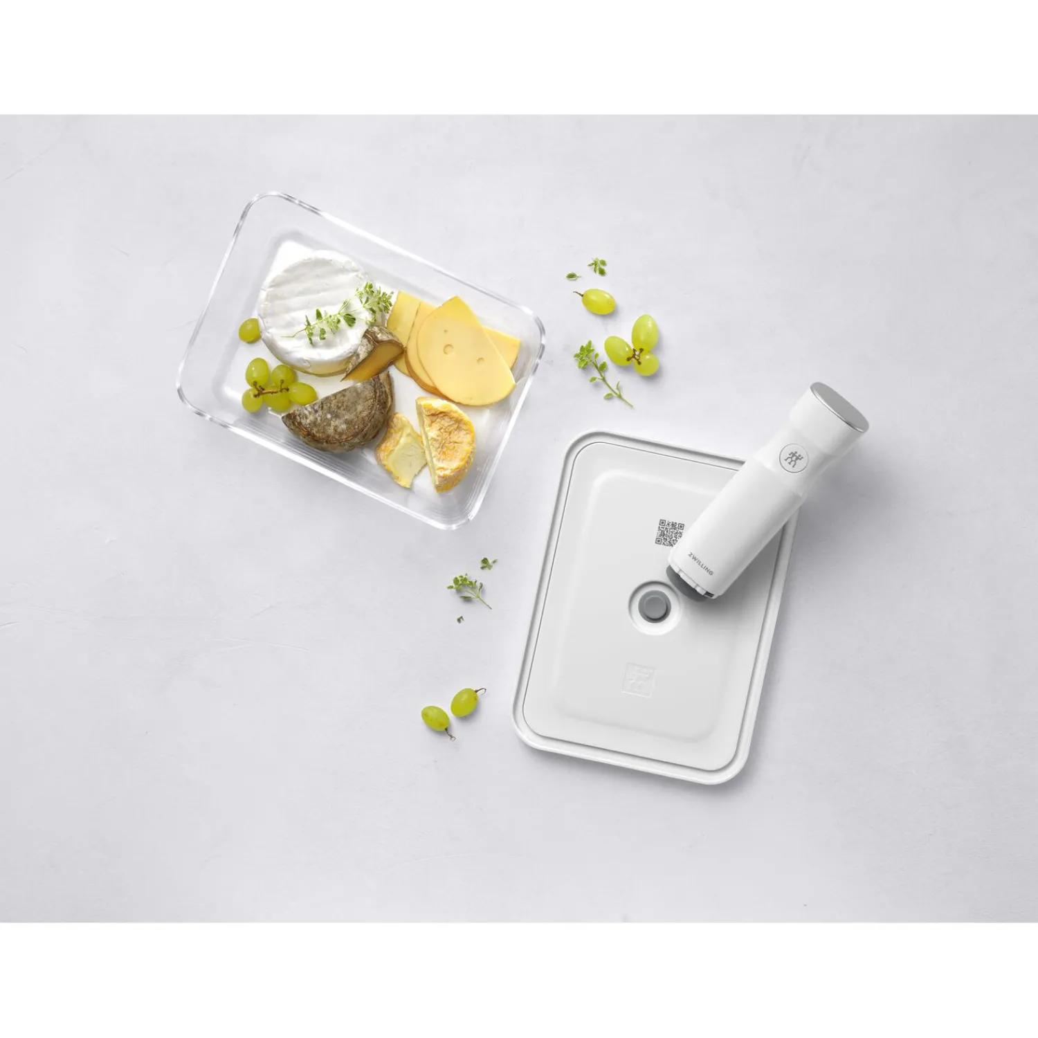 ZWILLING Vakuum Kühlschrankbox, Glas, Grau