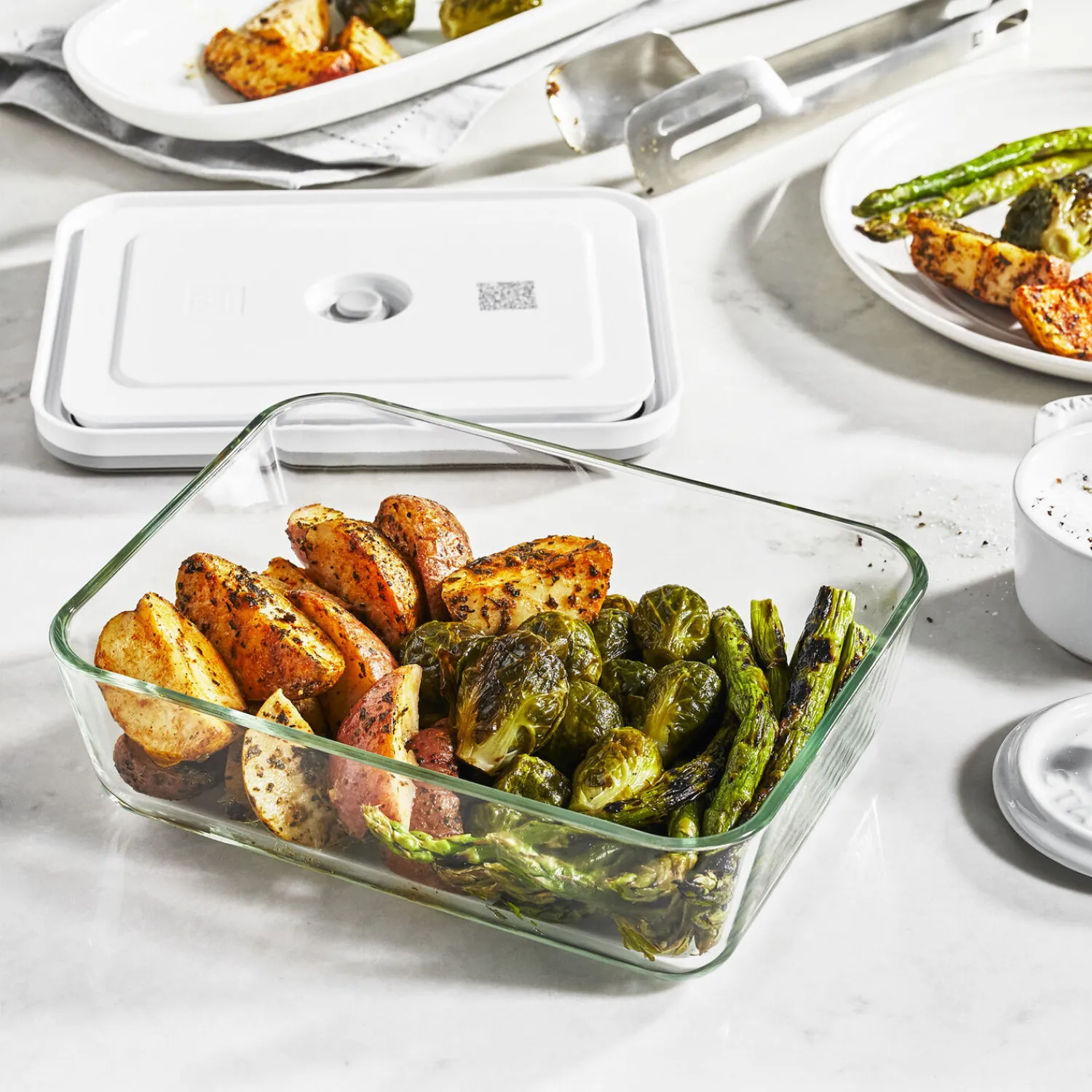 ZWILLING Vakuum Kühlschrankbox, Glas, Grau
