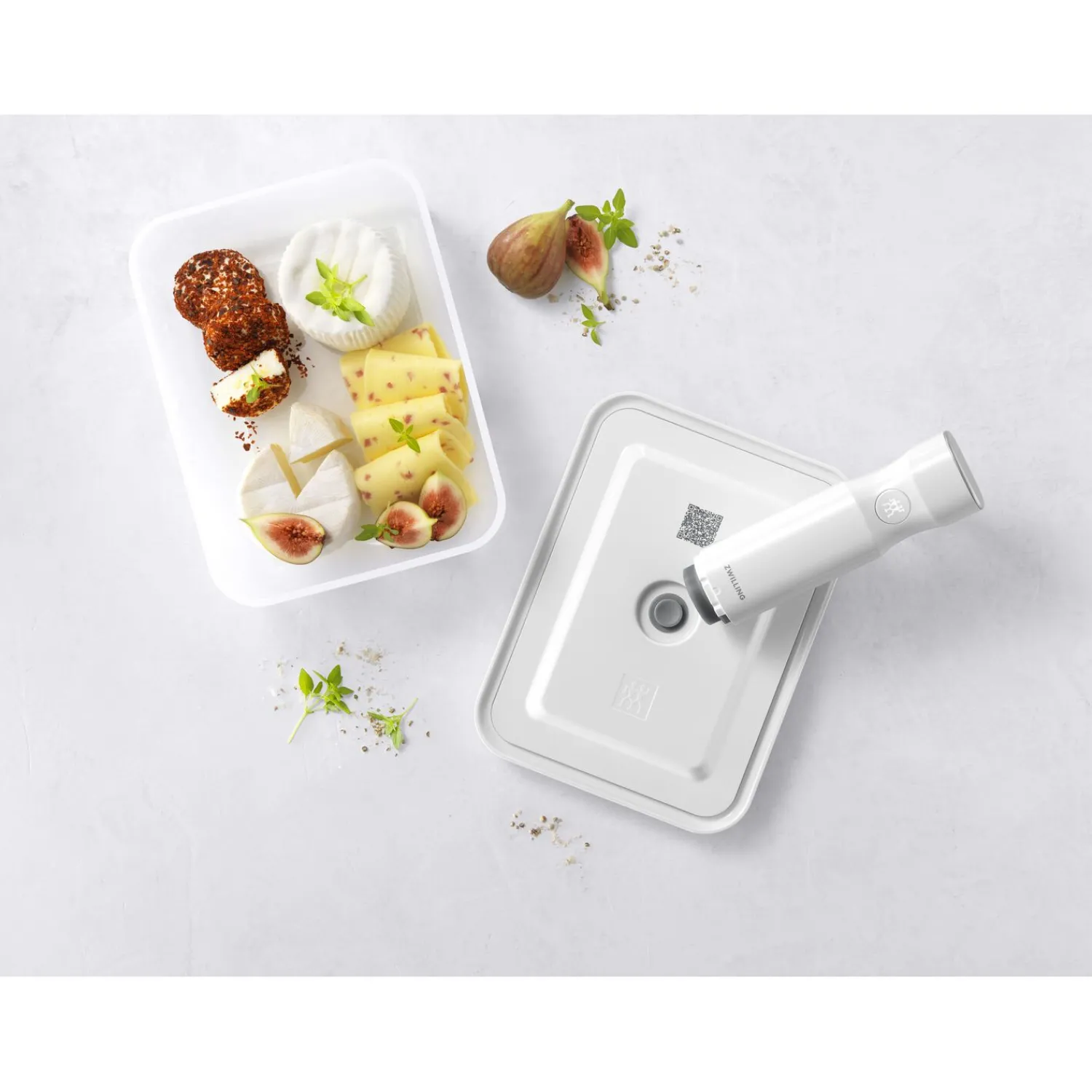 ZWILLING Vakuum Kühlschrankbox, Kunststoff, Semitransparent-Grau