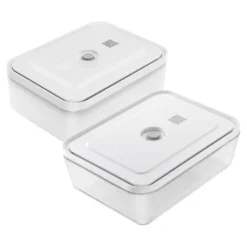ZWILLING Vakuum Kühlschrankboxset, 2-tlg. / L, Semitransparent-Grau, Kunststoff/Glas
