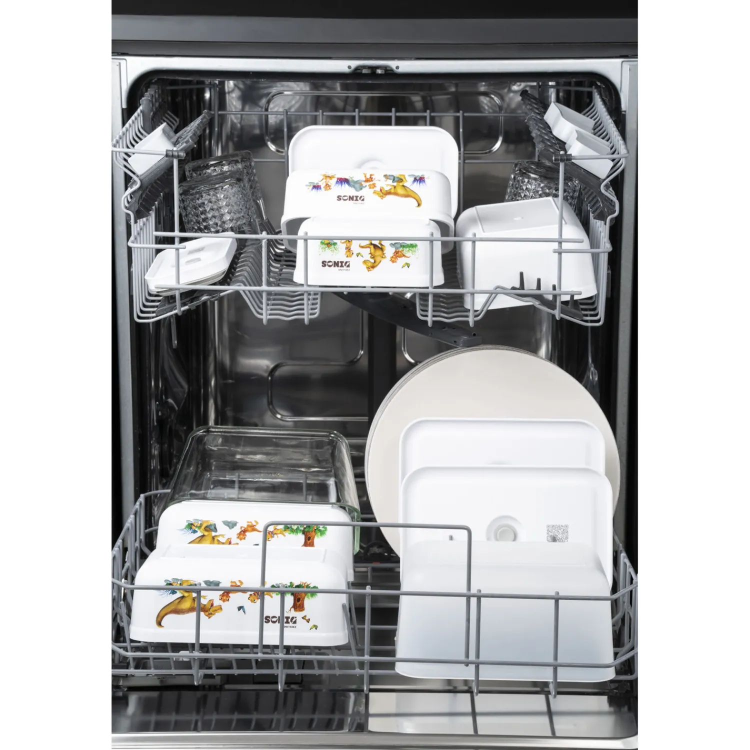 ZWILLING Vakuum Lunchbox DINOS L, Weiß-grau